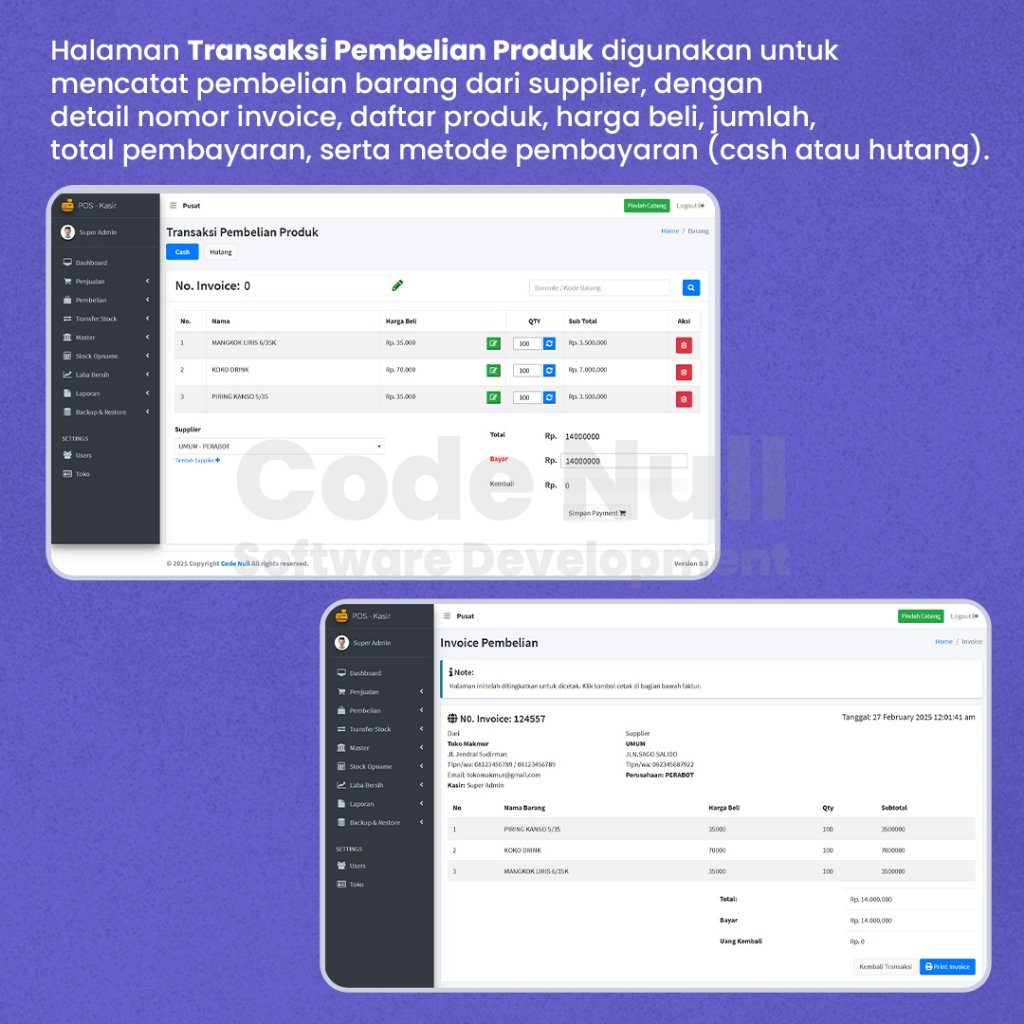 Aplikasi POS Kasir Toko dan Retail