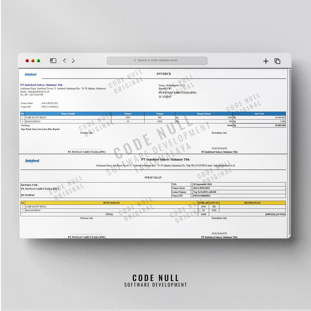 Sistem Aplikasi Pembuatan Invoice dan Surat Jalan