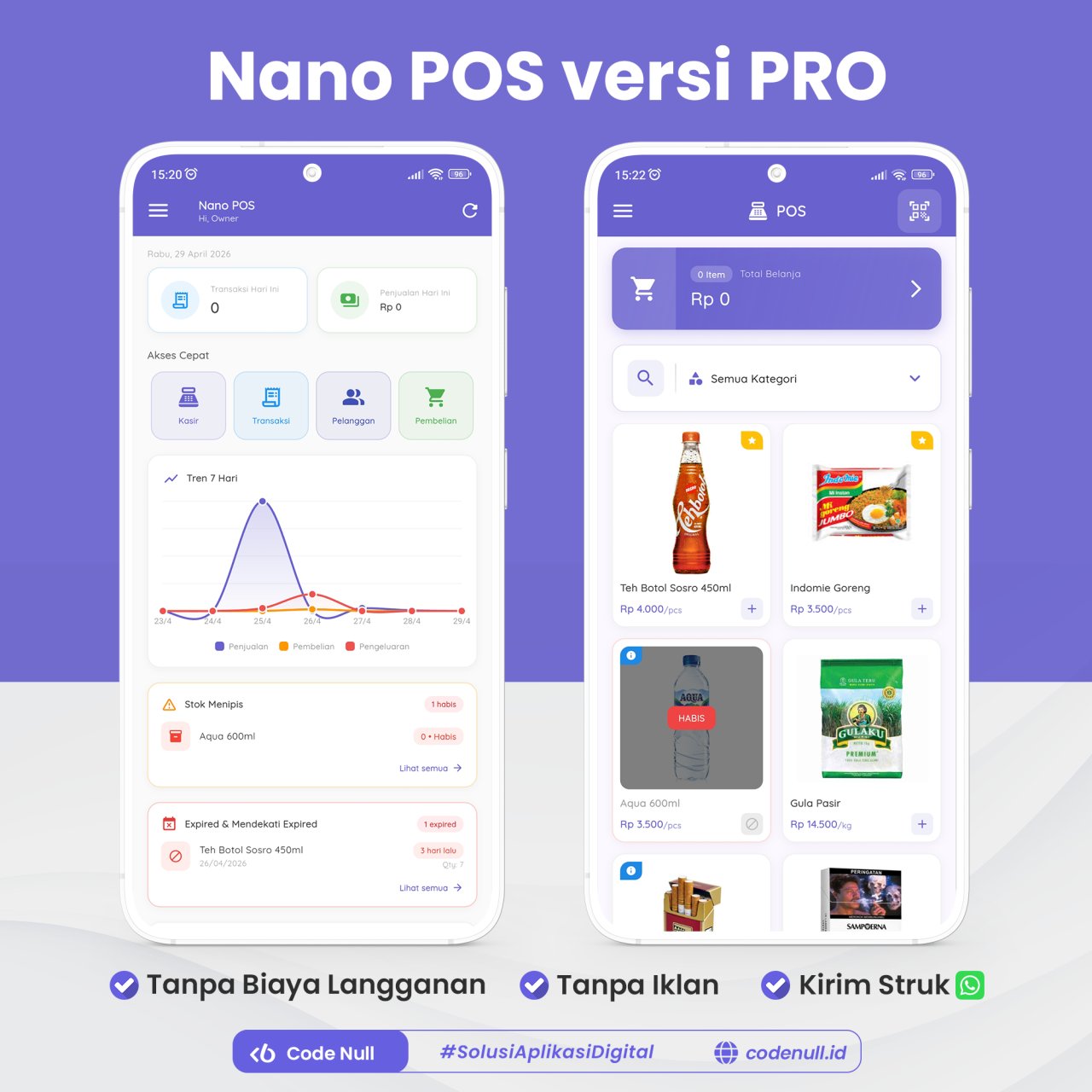 Aplikasi Kasir Android - Nano POS versi PRO