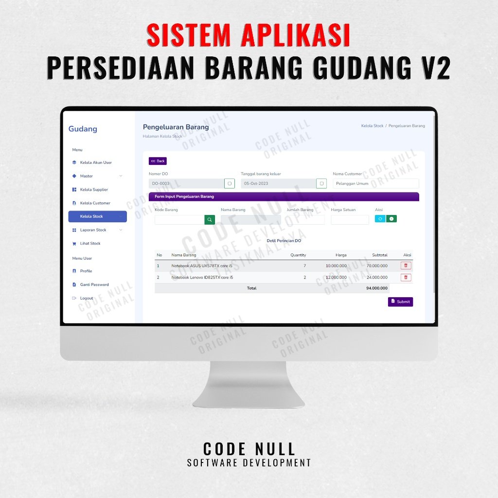 Sistem Aplikasi Persediaan Barang Gudang Versi 2